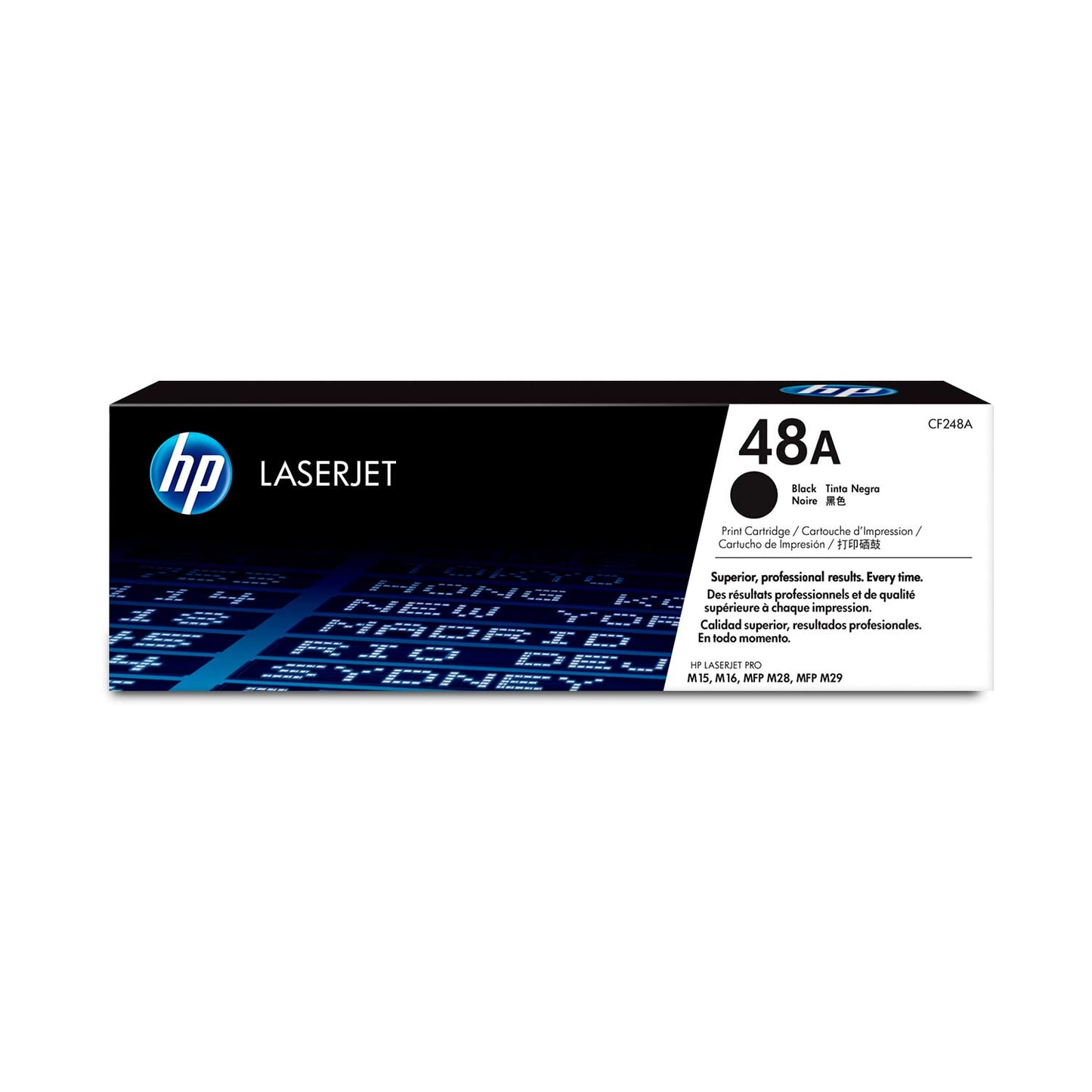 Original 48A Black Toner Cartridge | Works with LaserJet Pro M15, M16 Series, LaserJet Pro MFP M28, M29 Series | CF248A