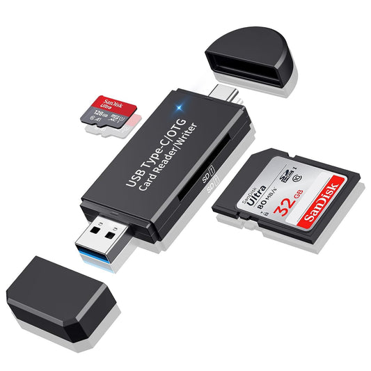 USB 3.0 & C Micro SD Card Reader for SD/Micro SD
