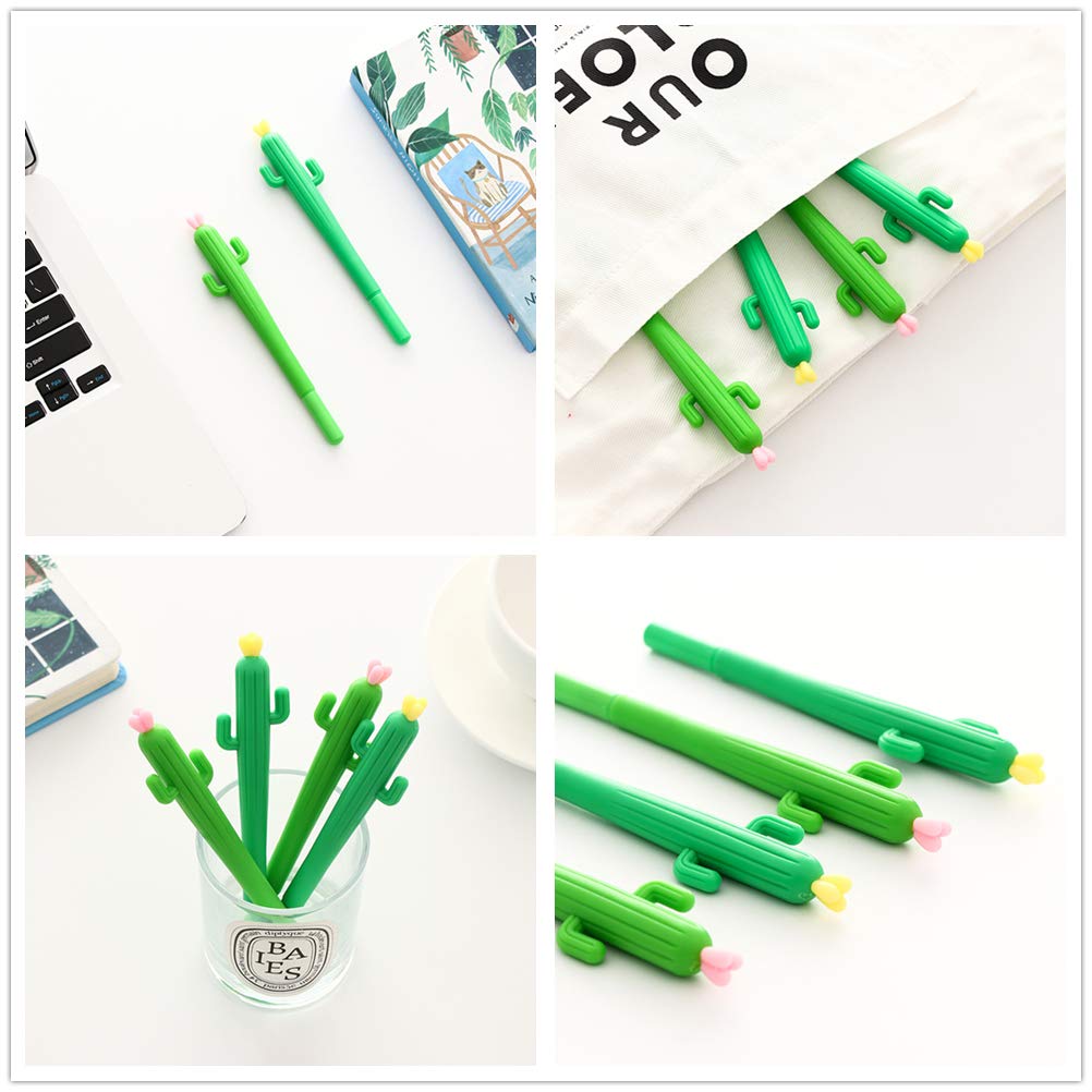 19 Cactus Ballpoint Pens with Pouch and Notes Stickers