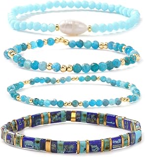 Colorful Beaded Stack Bracelets for Women