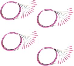 12 LC OM4 Multimode Fiber Optic Pigtails, 1.2mm, 4 Pack