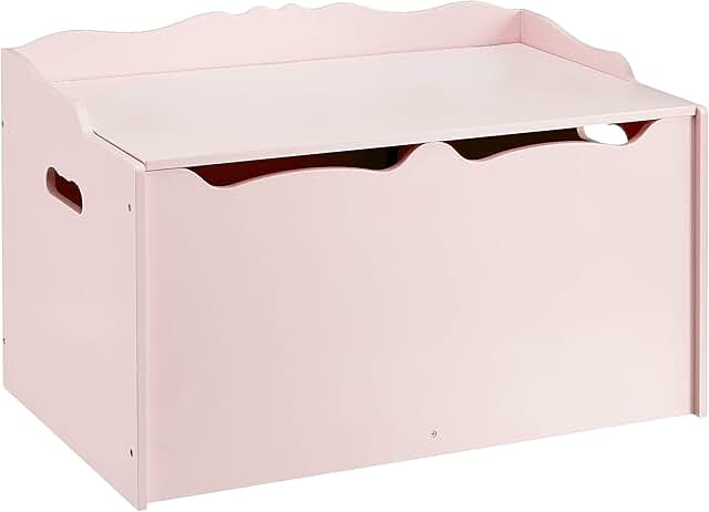 Pink Wooden Kids Toy Storage Box