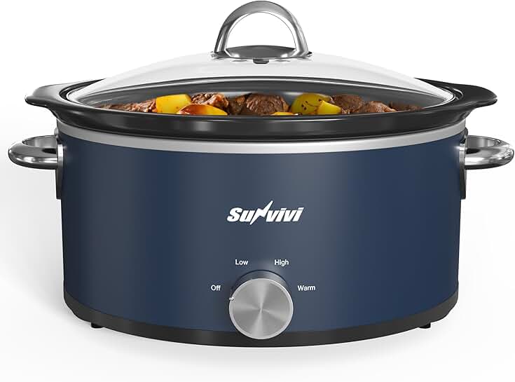 3 Quart Slow Cooker with Removable Ceramic Pot