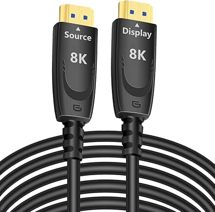 8K 32 ft Fiber Optic HDMI Cable, 4K@120Hz, 8K@60Hz