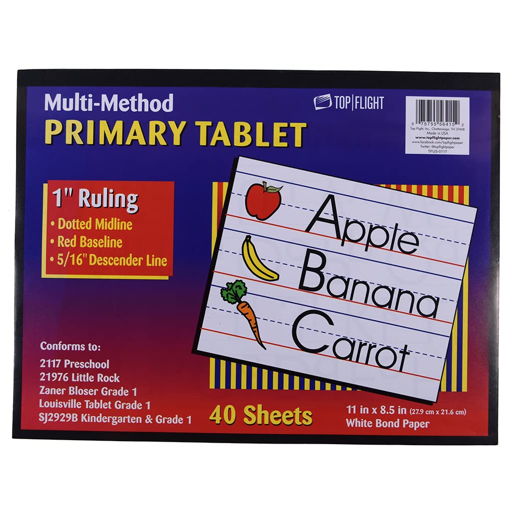 First Grade Primary Writing Tablet, 11 x 8.5 Inches, 40 Sheets