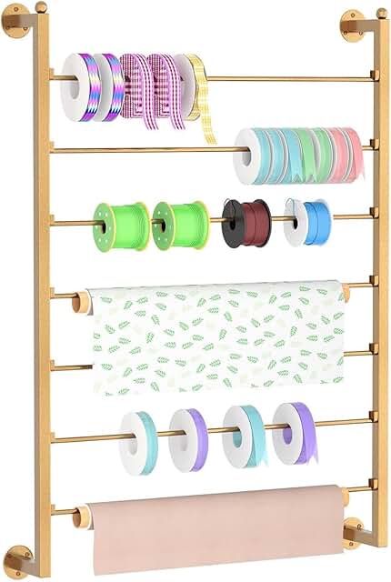 7-Tier Wall-Mounted Ribbon and Accessory Organizer