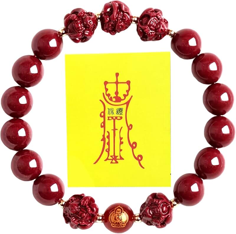 Triple Protection Red Cinnabar Zodiac Bracelet for Women