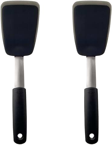 Flexible silicone turner set of two