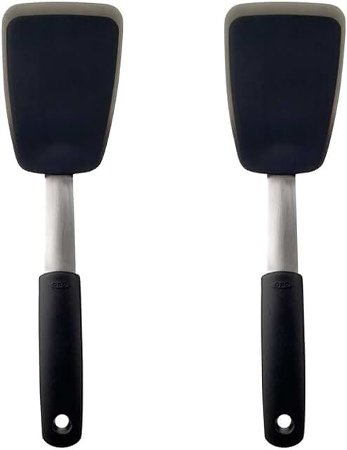Flexible silicone turner set of two