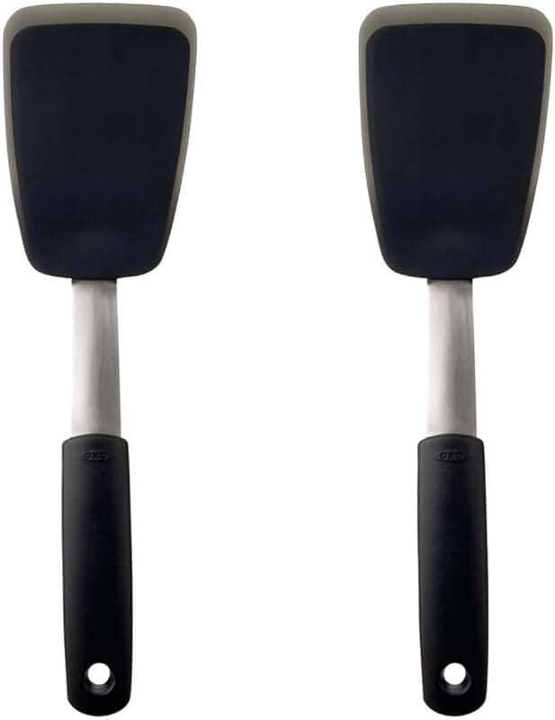 Flexible silicone turner set of two