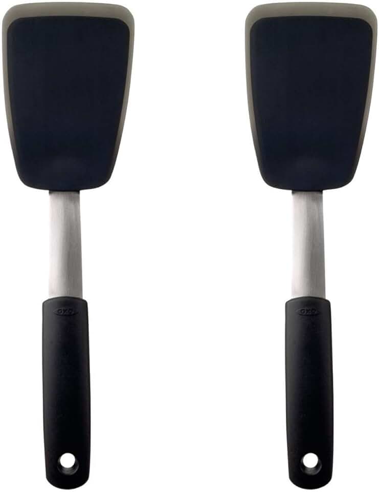 Flexible silicone turner set of two