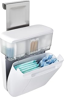 Hanging Bathroom Door Organizer with 3 Adjustable Compartments