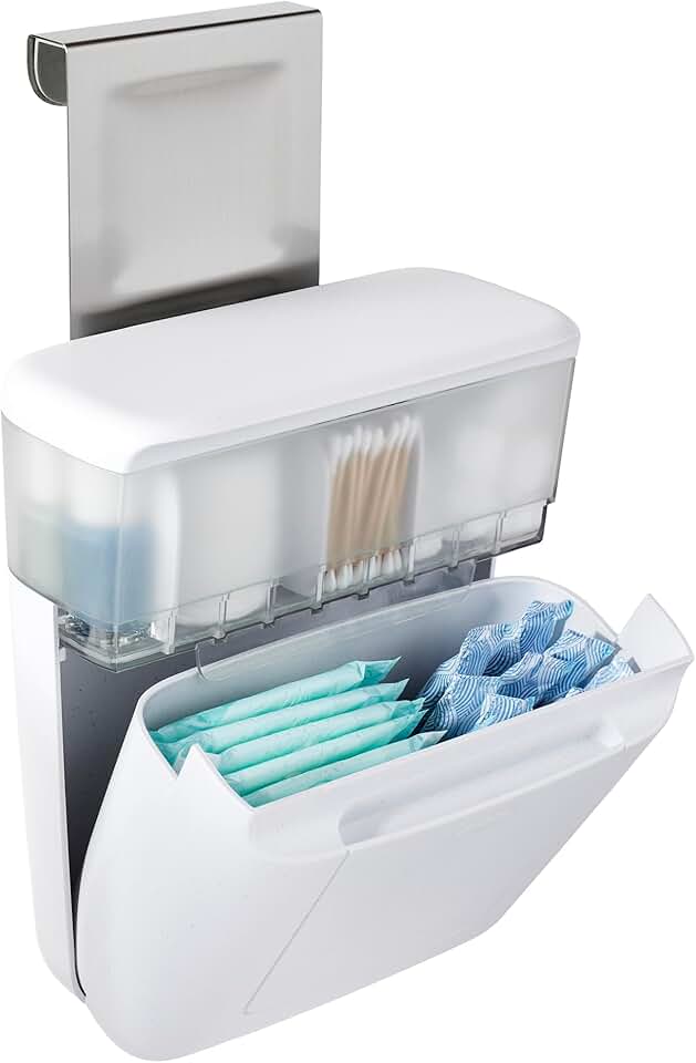 Hanging Bathroom Door Organizer with 3 Adjustable Compartments