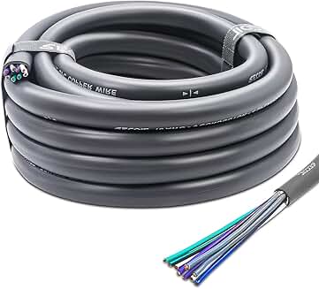 20-Foot 9-Conductor 16AWG Speaker Cable with Easy Peel Jacket
