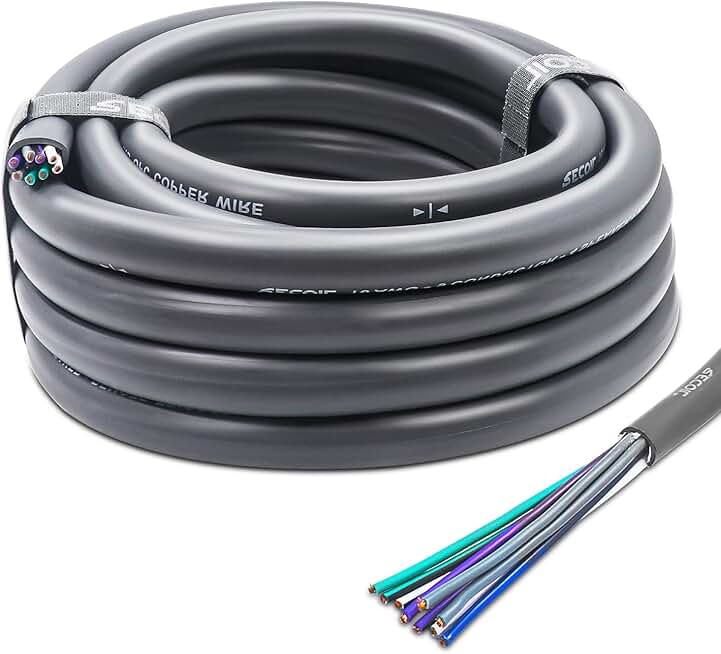 20-Foot 9-Conductor 16AWG Speaker Cable with Easy Peel Jacket