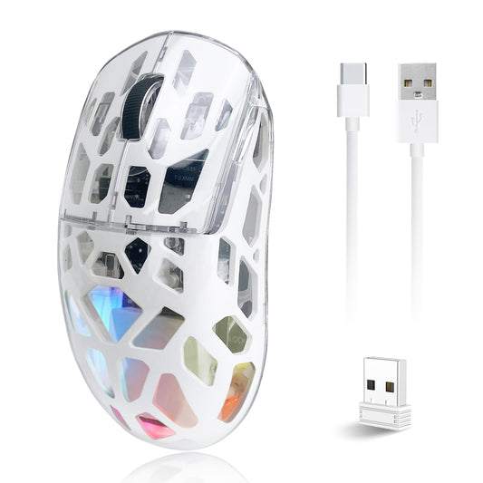 Lightweight Wired/Wireless RGB Gaming Mouse with Adjustable DPI