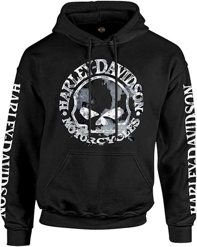 Men's Black Skull Sweatshirt Pullover