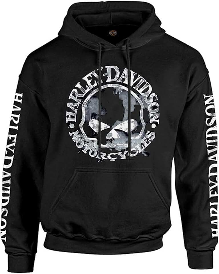Men's Black Skull Sweatshirt Pullover