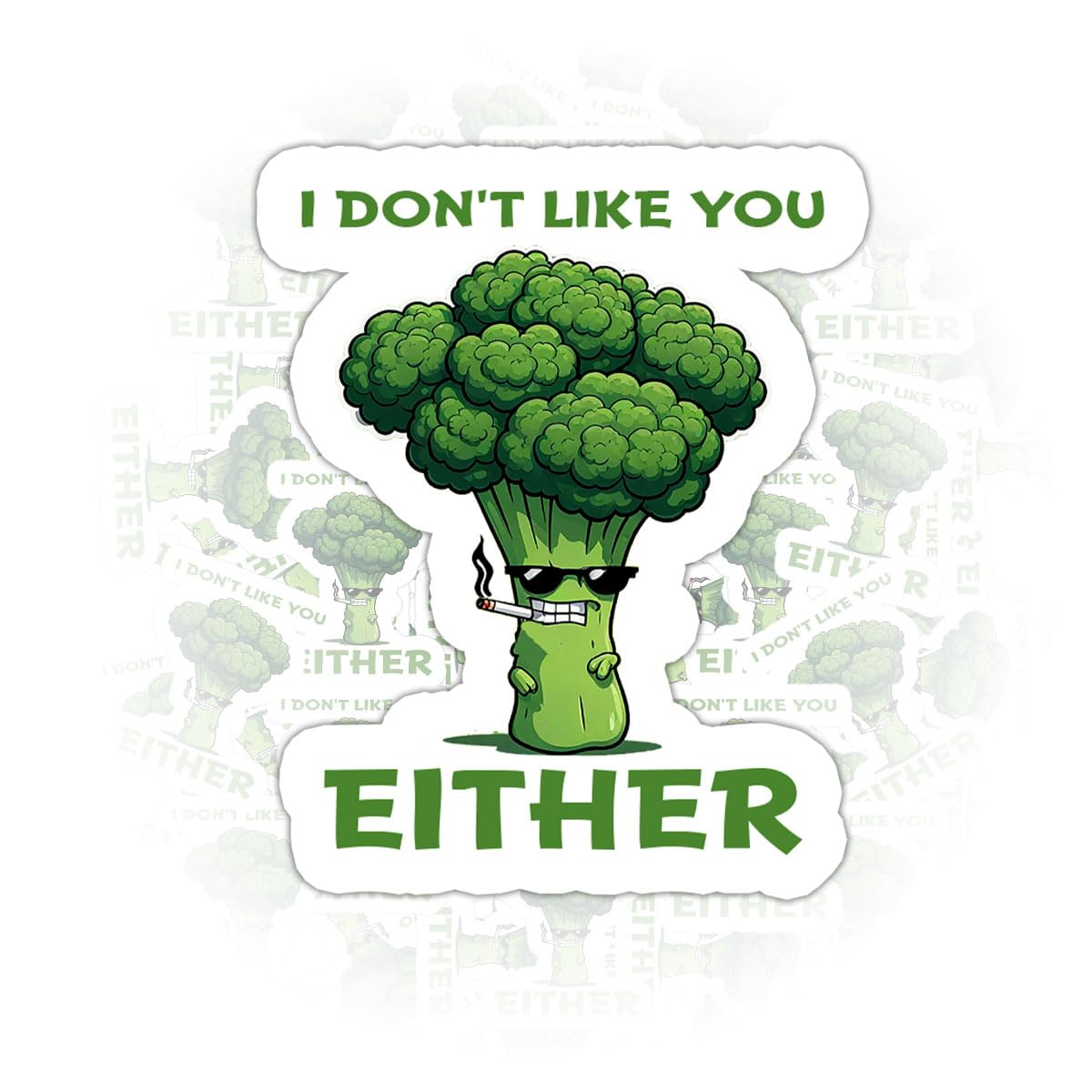 Funny Broccoli Stickers for Gifts and Decor