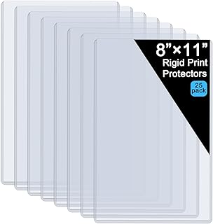 25 Clear 8.5x11 Hard Sheet Protectors