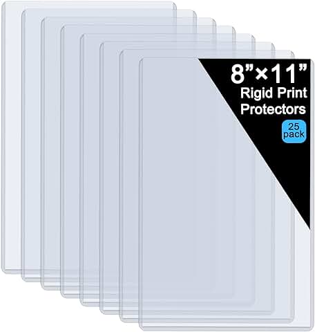 25 Clear 8.5x11 Hard Sheet Protectors