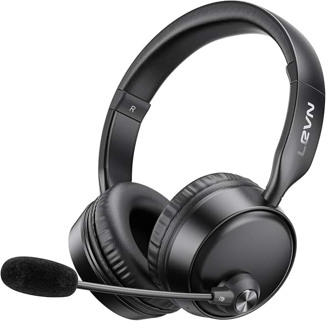 Wireless Bluetooth Headset with Microphone and 60-Hour Battery