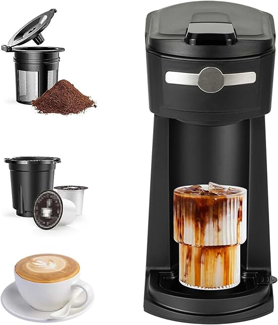 Single Serve Coffee Maker with Reusable Filter