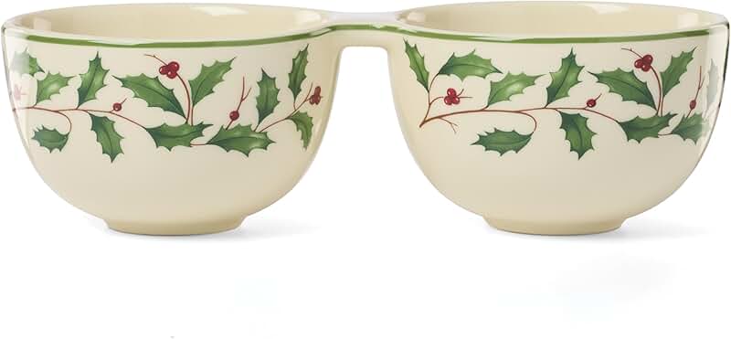 Holiday Double Dip Bowl for Festive Serving