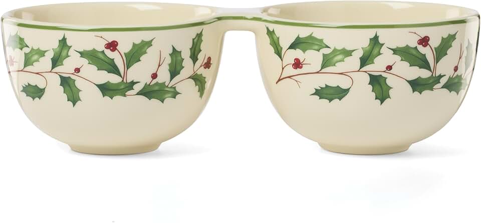 Holiday Double Dip Bowl for Festive Serving