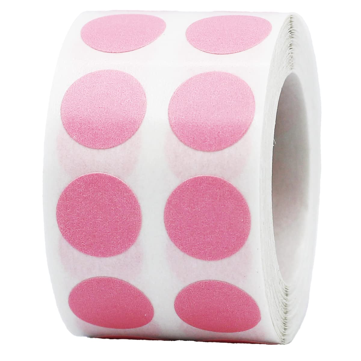 Pink 1/2" Round Adhesive Labels, 1,000 Color Dots