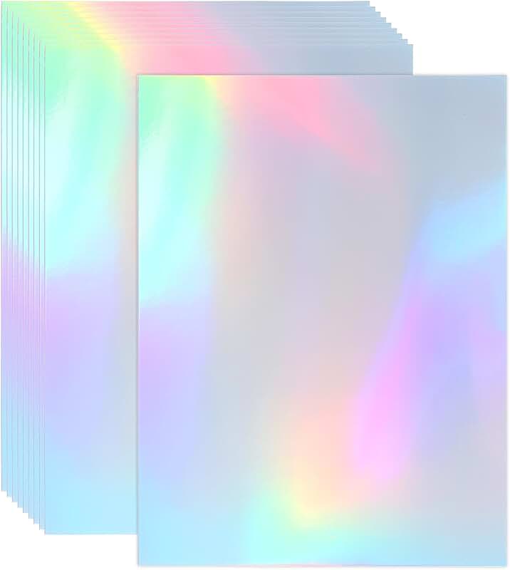 9.5"x7" Holographic Metallic Cardstock, 60 Sheets