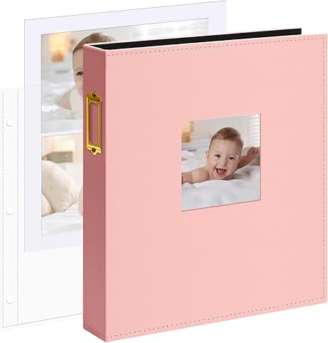 Large 8.5x11 Inch 3-Ring Leather Scrapbook Album