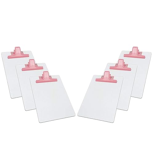 White A5 Clipboard with Metal Clip, Pack of 6