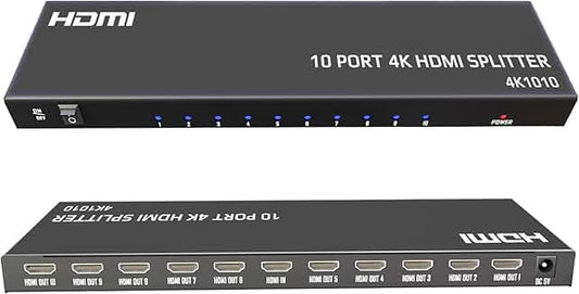 4K HDMI Splitter 1 In 10 Out for Multiple Displays