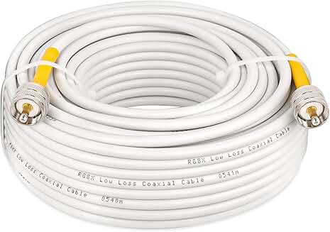 75ft RG8x Coaxial Cable for Radio and Marine Use