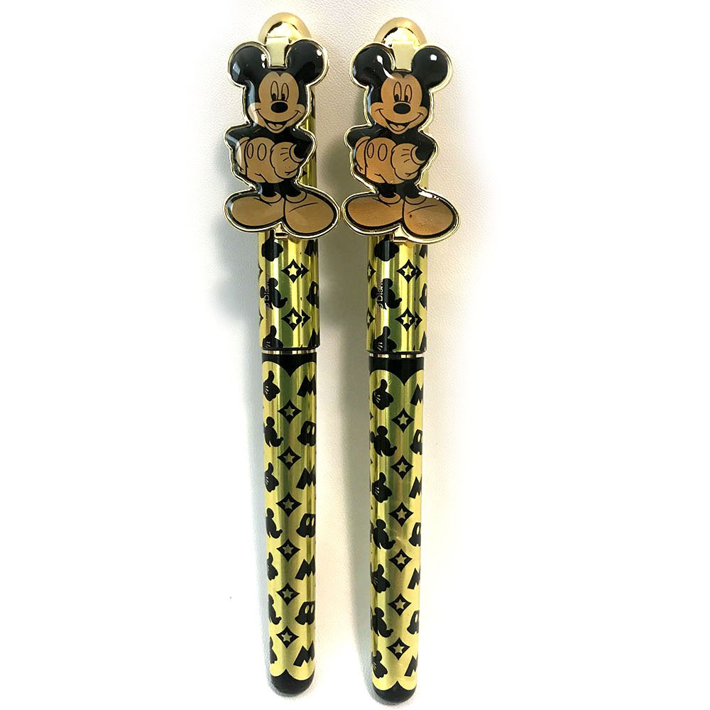 Gold Mickey and Minnie Pen Set