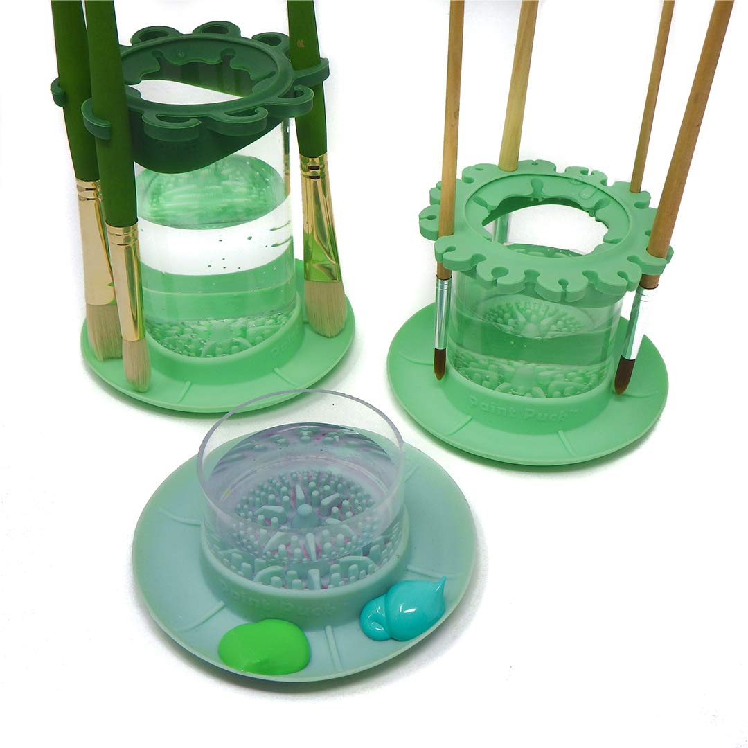 Green Brush Cleaner Rinse Cup for Art Brushes