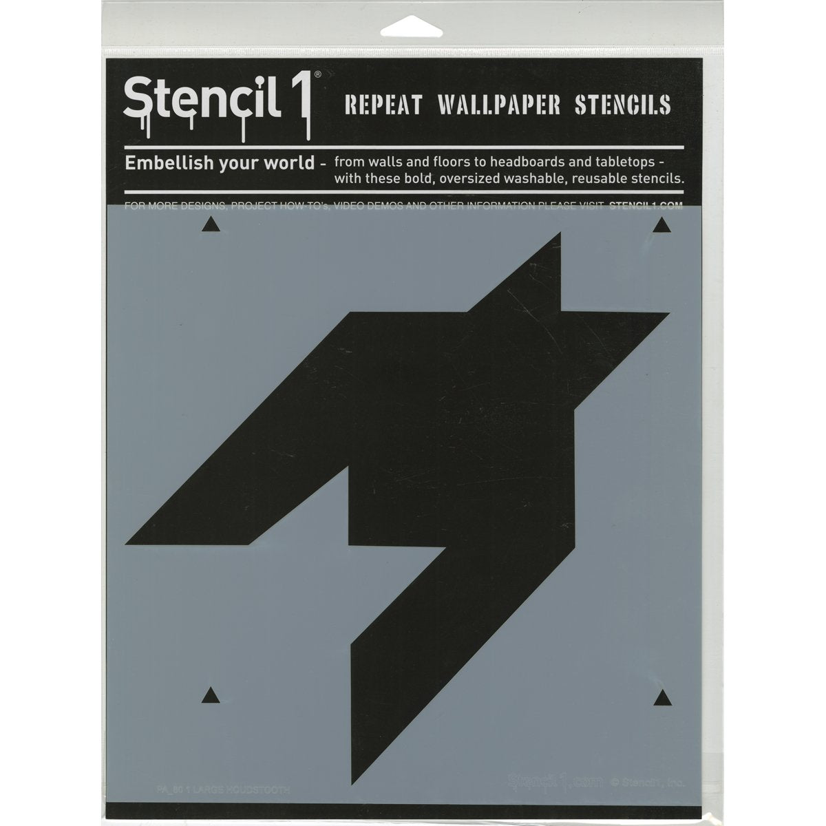 Large Houndstooth Pattern Reusable Paint Stencil 11" x 11"
