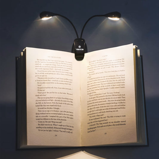 10 LED Music Stand Light, USB/AAA Battery Operated Book Light, Eye-Cared Clip on Light, 3 Brightness3 Color Light up 2 Full Pages, Perfect for Readers, Kids, Music Stand