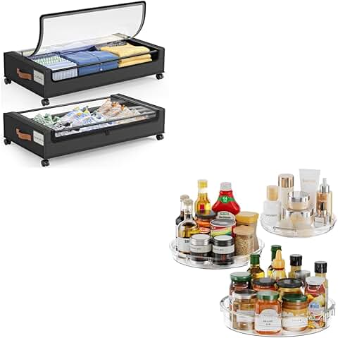 Under Bed Storage with Wheels, 2 or 3 Pack