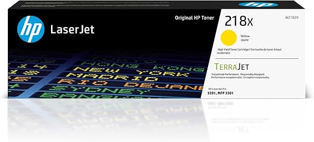 Yellow high-yield toner cartridge for laser printers