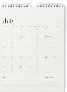 Vertical 2025-2026 Wall Calendar, 8.5x11 inches