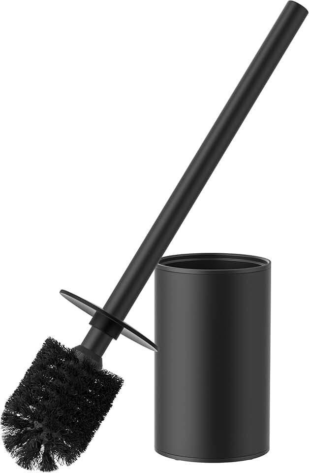 Toilet Brush and Holder Set with Stainless Steel Base