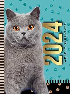 2024 Weekly Organizer with Cat Paw Cover