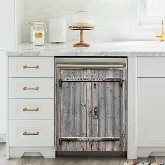 Vintage Wooden Door Magnet Cover for Dishwasher