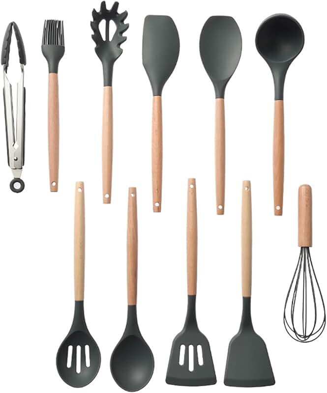 Set of 6 Acacia Wood Cooking Utensils