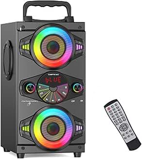 Large 60W Wireless Bluetooth Speaker with Bass and Lights