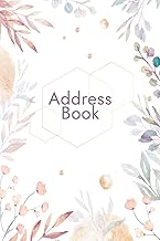 Floral Themed Personal Address Book with Tabs and 300+ Contacts