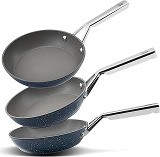 Nonstick Frying Pan Set with 8", 9.5", and 11" Pans