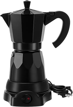 6-Cup Electric Espresso Coffee Maker with Detachable Base